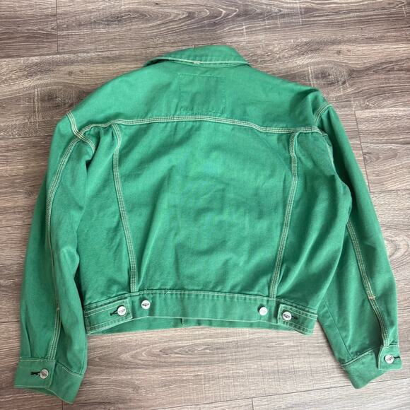 Vintage Perri Ellis America Shrink to fit green jacket oversized size S - Picture 9 of 10